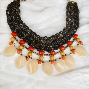 Coldwater Creek | Leather & Genuine Stone Necklace